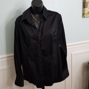 Merona Black Button Front Shirt